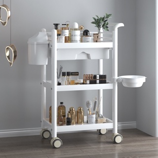 Xe Đẩy Nhựa 3 Tầng Có Sọt Rác, Có Bát Nước, Thiết Kế Mẫu Mới Bằng Nhựa ABS Cao Cấp Sử Dụng Tiện Lợi