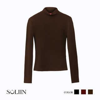 Áo Giữ Nhiệt Dài Tay Nữ Cao Cổ Form Tôn Dáng SOLIIN Thiết Kế Basic Dày Dặn Thanh Lịch Trẻ Trung AMBER