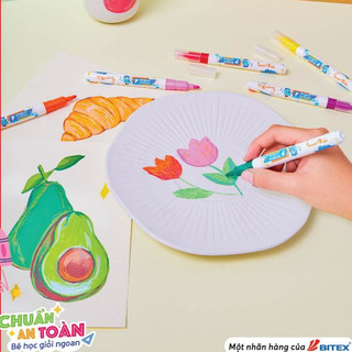 [MỚI VỀ] Bút Lông Màu Acrylic Marker SMARTKIDS AM03 AM04 24/36 Màu tô – Không Khô Mực 5h – Vẽ Đa Chất Liệu – Chuẩn EN71