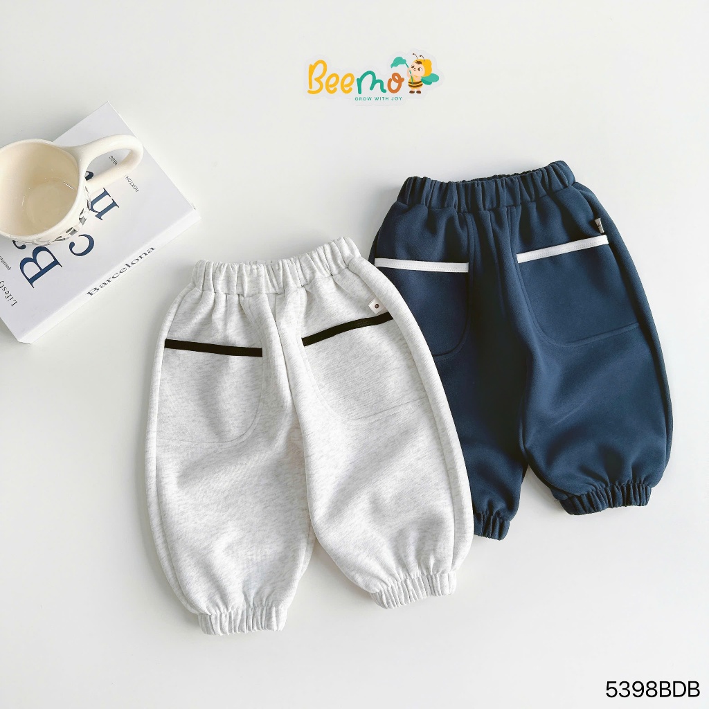 Bộ nỉ phối thân sport 35, set bộ nỉ bé trai kiểu dáng thể thao khoẻ khoắn 5398BDB