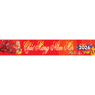 Phông Nền Tết, Bạt trang trí chụp hình Tết, chúc mừng năm mới 2026, Happy New Year 2026