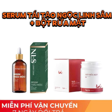 [MUA 1 TẶNG 1] SERUM NGỌC LINH SÂM TẶNG BỘT RỬA MẶT LOẠI BỎ MỤN NÁM TÀN NHANG