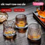 Ly Thủy Tinh Deli Vintage whisky Rock Glass, cốc thủy tinh phong cách Châu Âu