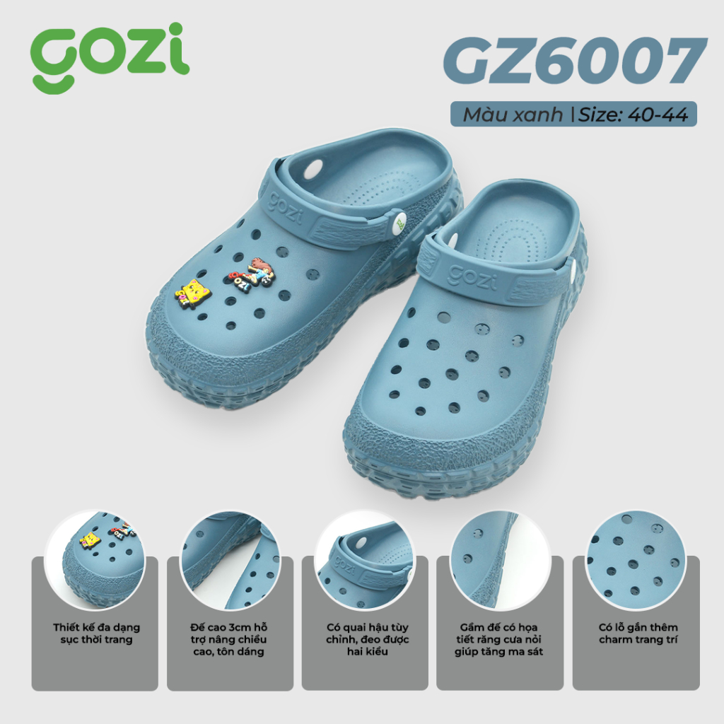 Dép Sục Unisex GOZI, Kiểu Dáng Basic Full Size, Nhựa Eva Chống Trượt ...