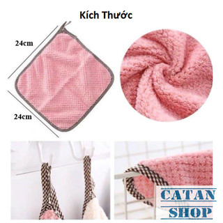 Khăn Lau Bếp Nhà Bếp, Khăn Lau Đa Năng 2 Mặt Viền Kẻ Caro Dày Dặn Siêu Thấm Hút-GD905-KhanVienKe