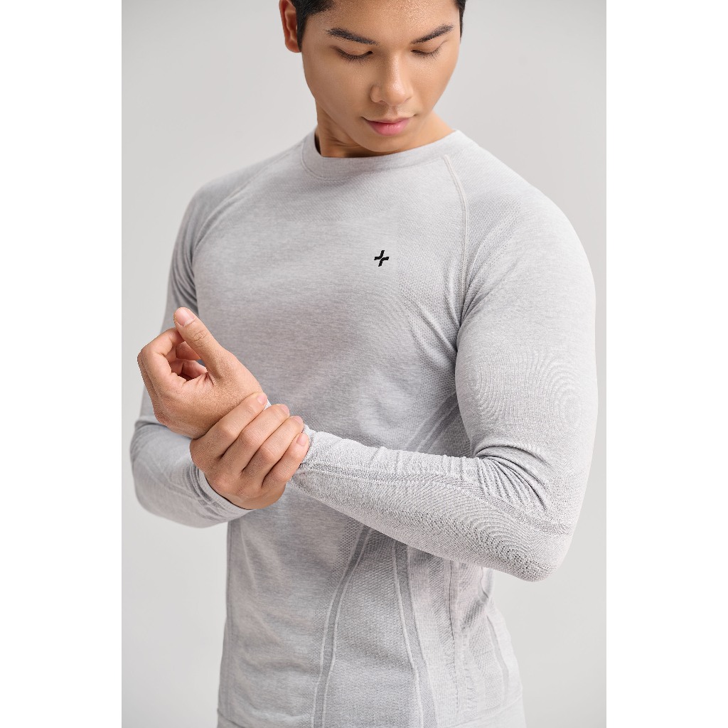 [MUA 2 GIẢM 5%]Áo thun nam dài tay Training Seamless Body Mapping mềm mại, áo pickleball co giãn thấm hút Coolmate