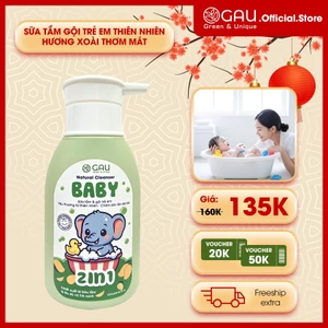 Sữa tắm BÉ An Lành Hoàn toàn Tự nhiên hương Xoài thơm ngọt, Dịu êm Chính hãng GAU dung tích 250ml