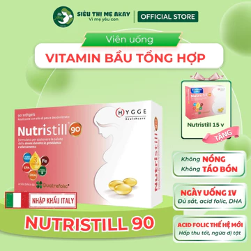 Vitamin bầu NUTRISTILL 90 Chính hãng Italia 30v - Bổ sung sắt, acid folic, DHA + vitamin tổng hợp cho mẹ bầu
