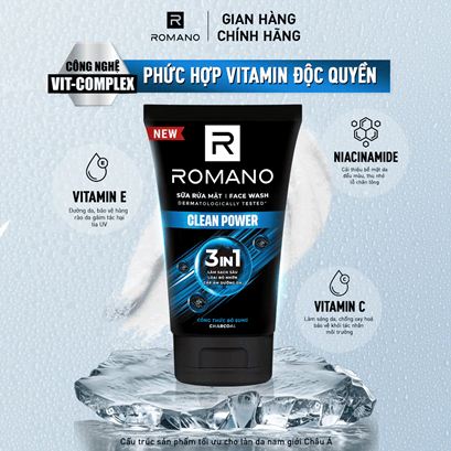 Sữa rửa mặt Romano đa tác dụng dành cho nam giới 100g