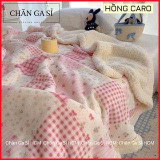 🍥XINH YÊU🍥 Mền Lông Cừu 2 Mặt Cho Bé 1mx1m5 Đắp Ấm, Mềm Mịn, Nhỏ Gọn, Chăn Đa Năng _ Chăn Ga Sỉ HCM