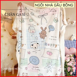💤Mền Lông Cừu 2 Mặt Thiết Kế Riêng Cho Bé Siêu Ấm, Mềm Mịn 1mx1m5 Nhỏ Gọn, Tiện Lợi _ Chăn Ga Sỉ HCM