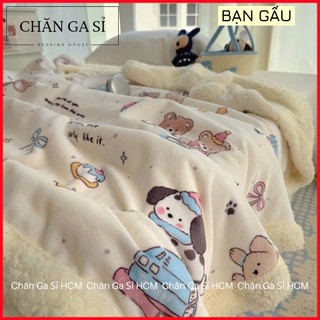 💤Mền Lông Cừu 2 Mặt Thiết Kế Riêng Cho Bé Siêu Ấm, Mềm Mịn 1mx1m5 Nhỏ Gọn, Tiện Lợi _ Chăn Ga Sỉ HCM