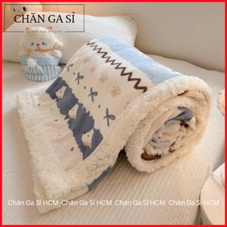 💤Mền Lông Cừu 2 Mặt Thiết Kế Riêng Cho Bé Siêu Ấm, Mềm Mịn 1mx1m5 Nhỏ Gọn, Tiện Lợi _ Chăn Ga Sỉ HCM
