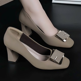Giày Cao Gót Nữ Mũi vuông Giày Khóa vuông sang trọng lịch sự cao 5p và 7p - size 35 - size 40 mã 88muivuong