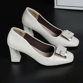 Giày Cao Gót Nữ Mũi vuông Giày Khóa vuông sang trọng lịch sự cao 5p và 7p - size 35 - size 40 mã 88muivuong