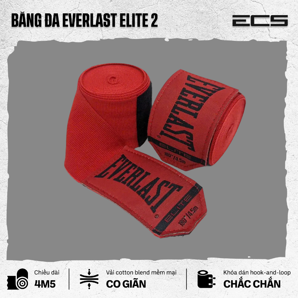 Băng Cuốn Tay Boxing Everlast, Băng Đa Boxing Everlast Elite 2, Băng Cuốn Bảo Vệ Tay Võ Thuật