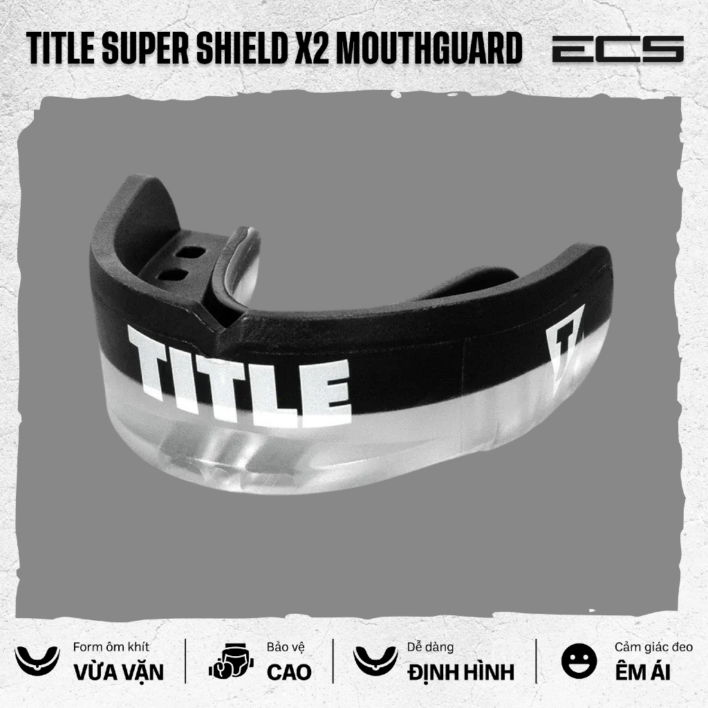 Bảo Vệ Hàm Boxing Title GEL Chính Hãng, Bảo Vệ Răng Title Boxing, Ôm Hàm, Dễ Thở