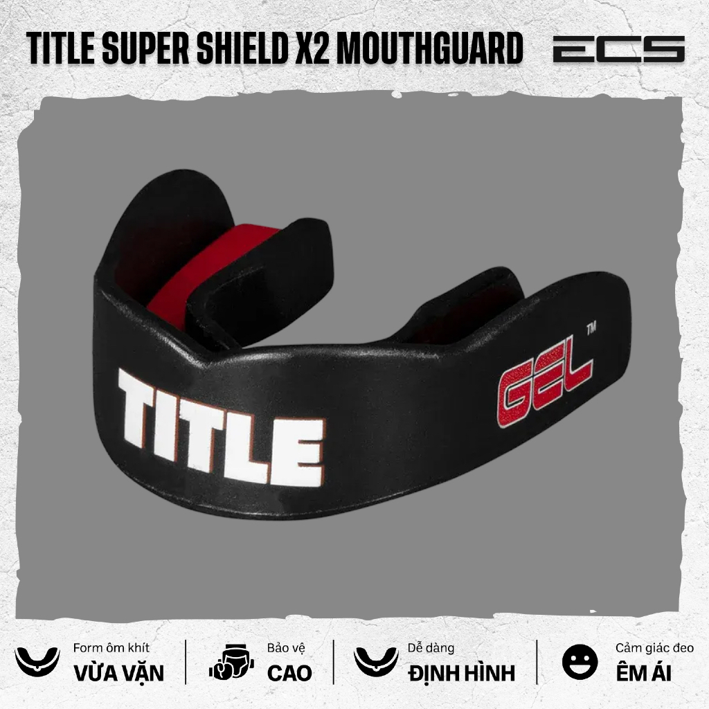 Bảo Vệ Hàm Boxing Title GEL Chính Hãng, Bảo Vệ Răng Title Boxing, Ôm Hàm, Dễ Thở