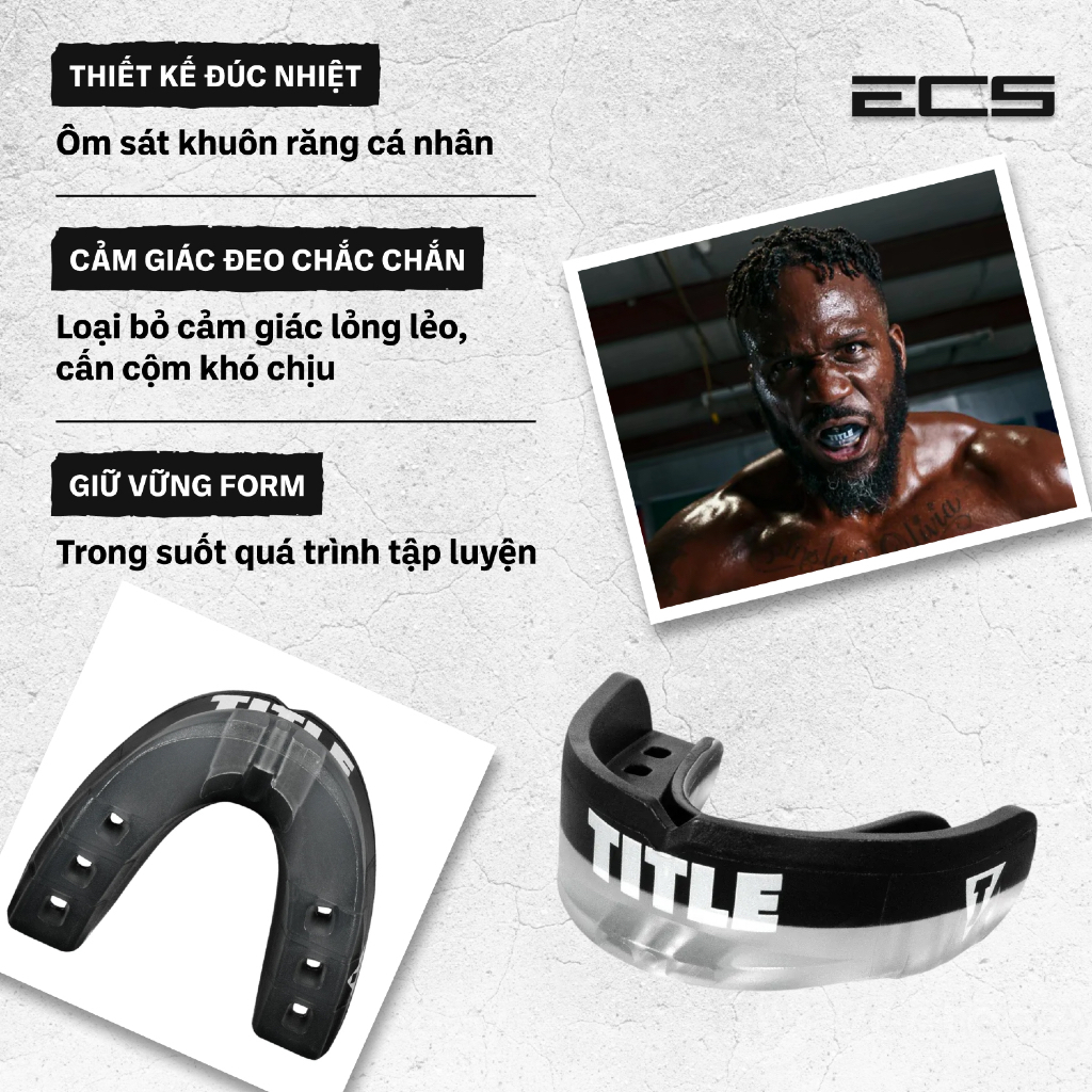 Bảo Vệ Hàm Boxing Title GEL Chính Hãng, Bảo Vệ Răng Title Boxing, Ôm Hàm, Dễ Thở