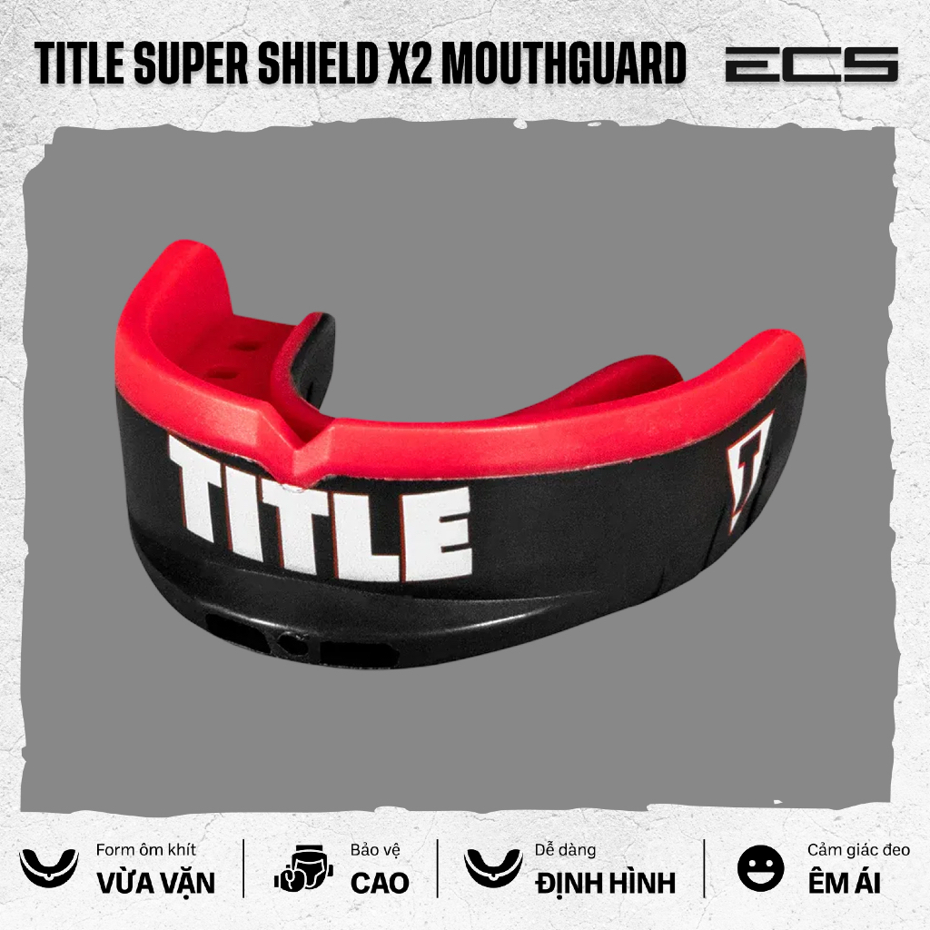 Bảo Vệ Hàm Boxing Title GEL Chính Hãng, Bảo Vệ Răng Title Boxing, Ôm Hàm, Dễ Thở