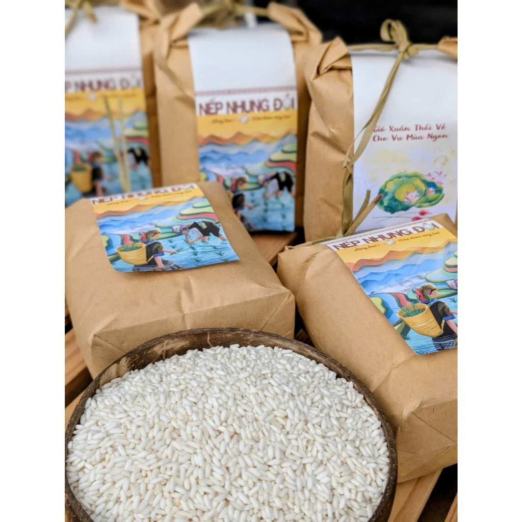 3kg Nếp Nhung ( Long An ) 7 tháng - nấu không nhão, không nhựa - hạt trắng đẹp - hạt xôi nở đều, dẻo thơm, dễ nấu