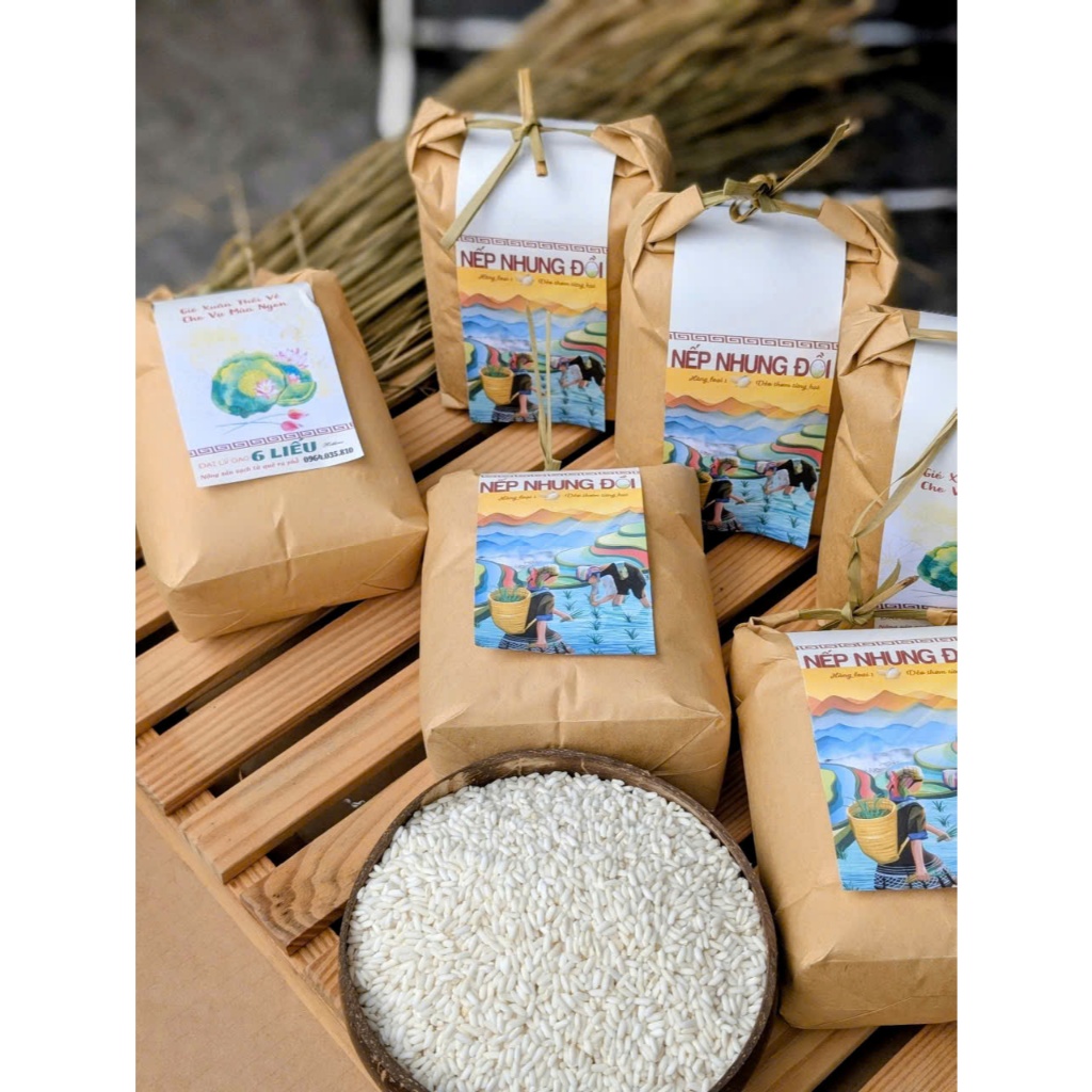 3kg Nếp Nhung ( Long An ) 7 tháng - nấu không nhão, không nhựa - hạt trắng đẹp - hạt xôi nở đều, dẻo thơm, dễ nấu