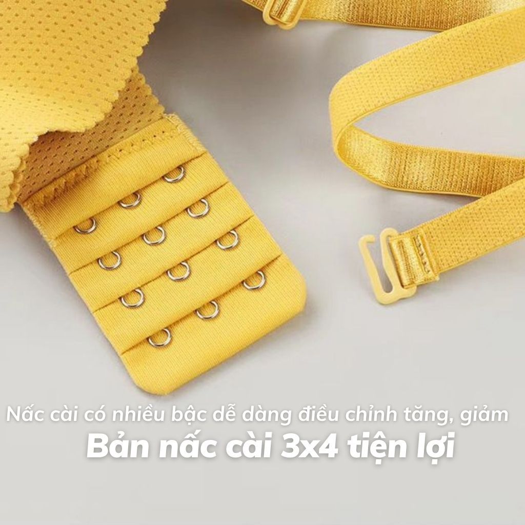 Áo ngực nữ không gọng su mềm mại lỗ thoáng khí mút bàn tay nâng đỡ ngực tạo quả gợi cảm LANIXA A489