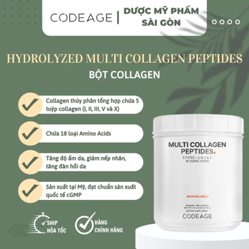 Bột Collagen Codeage Multi Collagen 567g Collagen Thủy Phân Tổng Hợp Trẻ Hóa Toàn Diện
