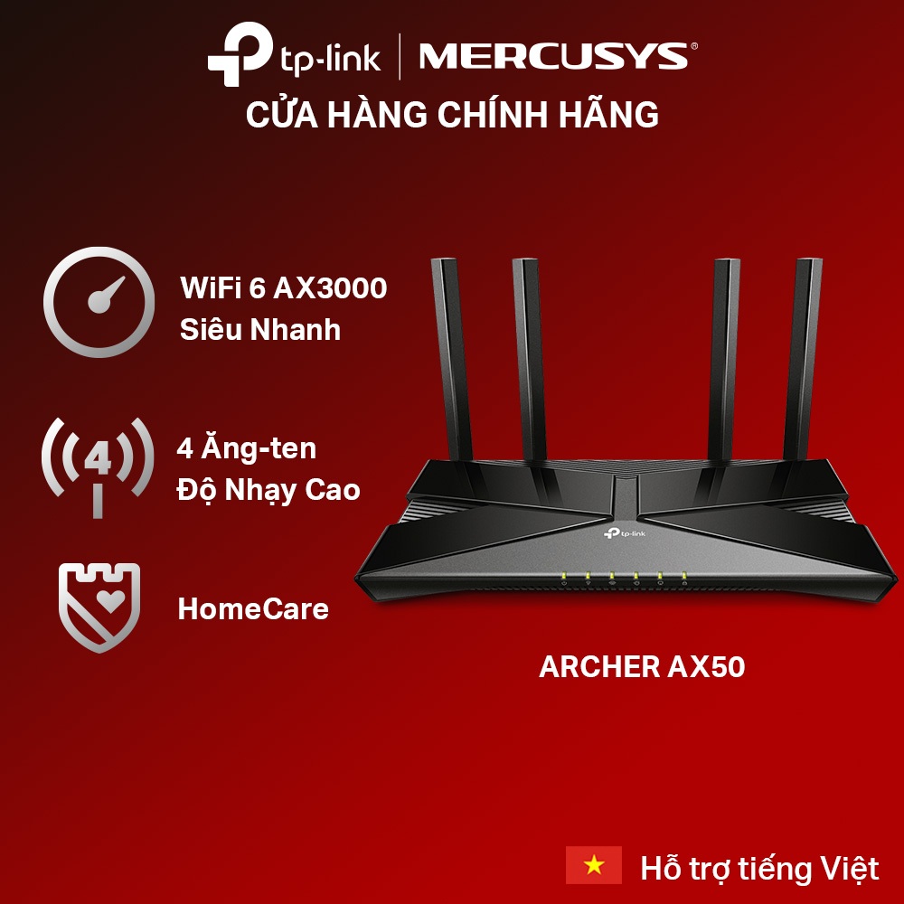 Router WiFi TP-Link Archer AX50 || Chuẩn WiFi 6 AX3000, Tốc Độ Gigabit ...