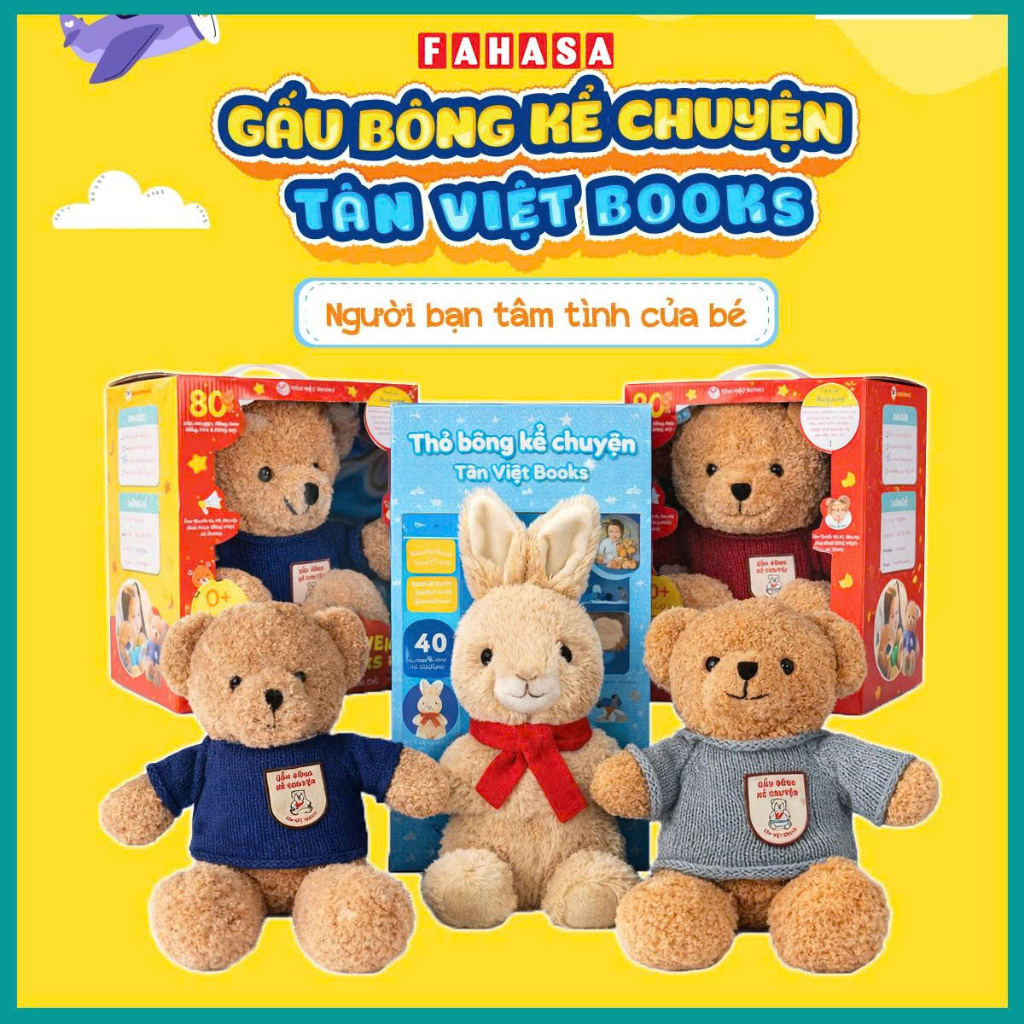 Gấu Bông Kể Chuyện - Món Quà Trí Tuệ Cho Bé -  Song Ngữ Anh Việt - Đồ Chơi Giúp Bé Học Tiếng Anh Hiệu Quả - Nhiều Mẫu