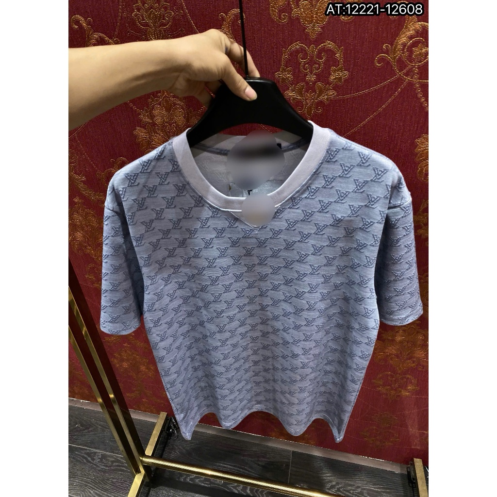 ÁO thun nam cổ tròn họa tiết thêu tay ngắn phong cách trẻ trung chuẩn from