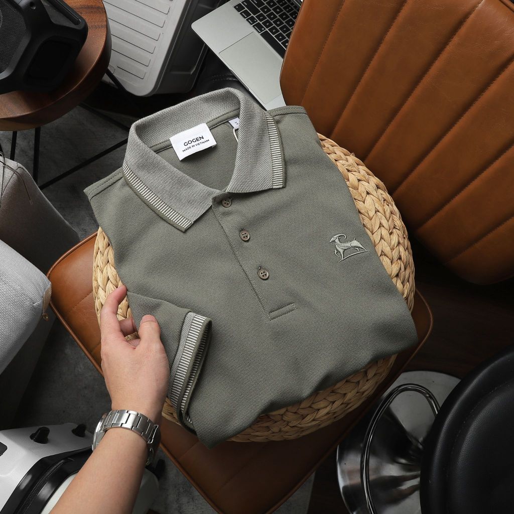 Áo Thun Polo Nam Cao Cấp Cotton Gai Bo Cổ Áo Jacquard - Luôn Tặng Hộp Đóng - GOGEN G01