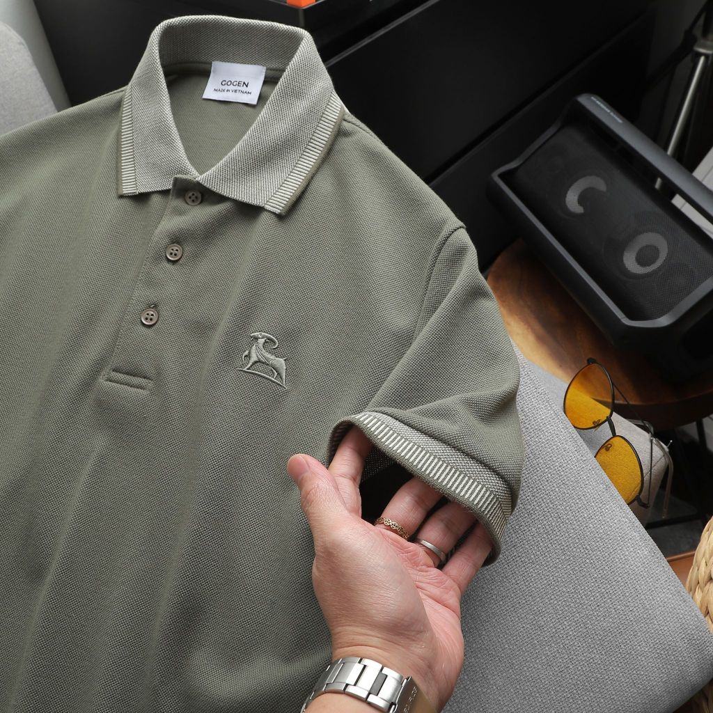 Áo Thun Polo Nam Cao Cấp Cotton Gai Bo Cổ Áo Jacquard - Luôn Tặng Hộp Đóng - GOGEN G01