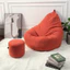 Hoả Tốc HCM - Ghế Sofa Lười Hạt Xốp Mã Combo Ghế Kèm Đôn Cao Cấp 3ii Home Relax Tận Hưởng Cuộc Sống