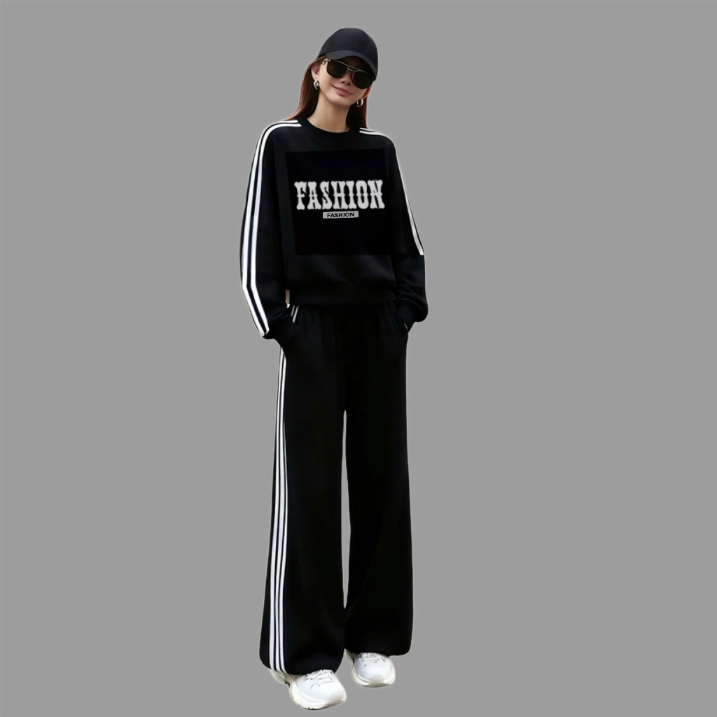 Set thể thao người lớn viền sọc size đại BEESHOP D25105