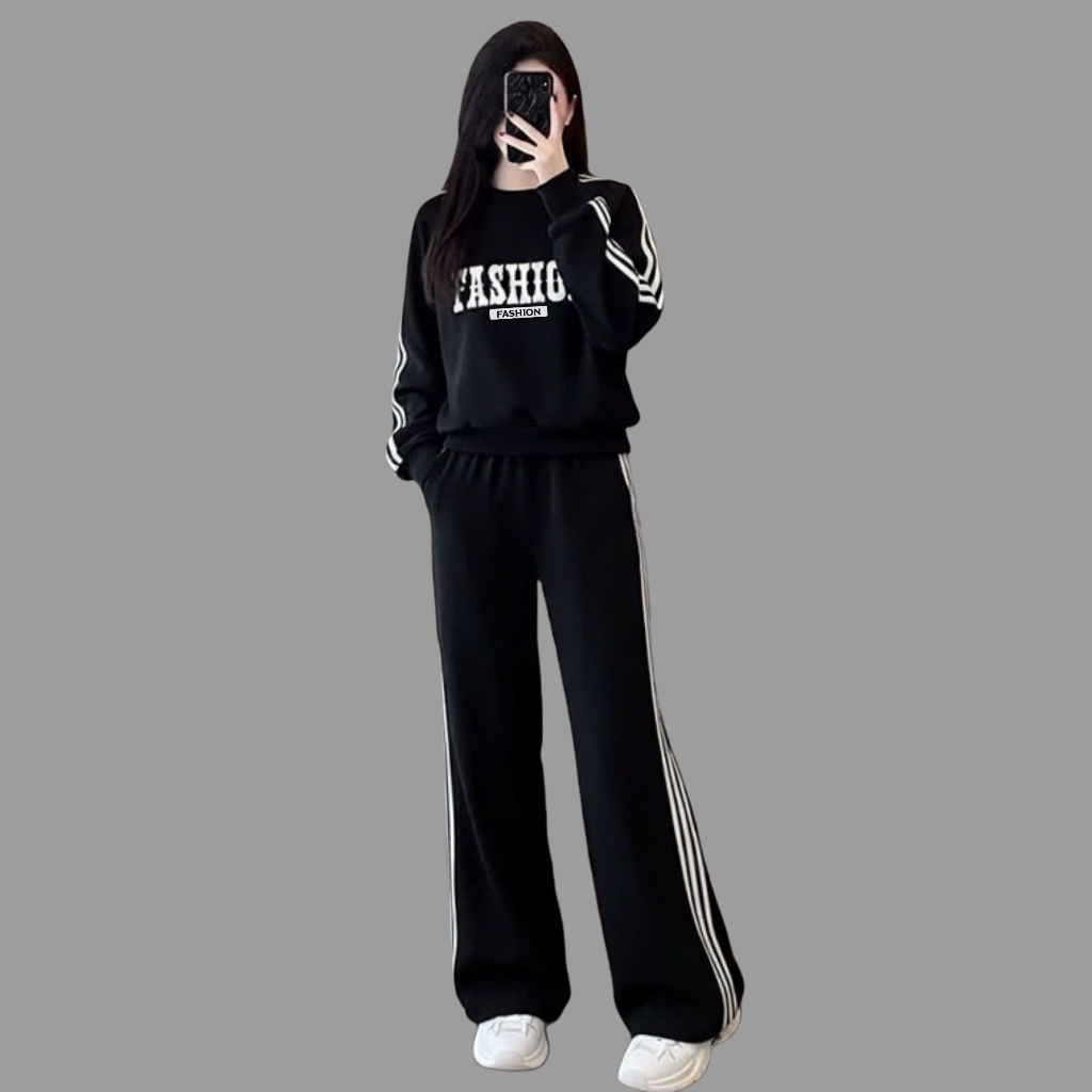 Set thể thao người lớn viền sọc size đại BEESHOP D25105