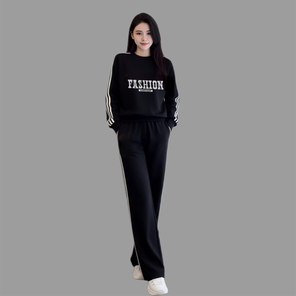 Set thể thao người lớn viền sọc size đại BEESHOP D25105