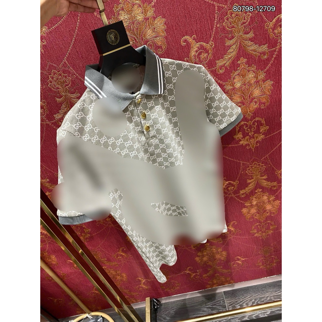 ÁO polo nam cổ tròn họa tiết tay ngắn phong cách trẻ trung chuẩn from