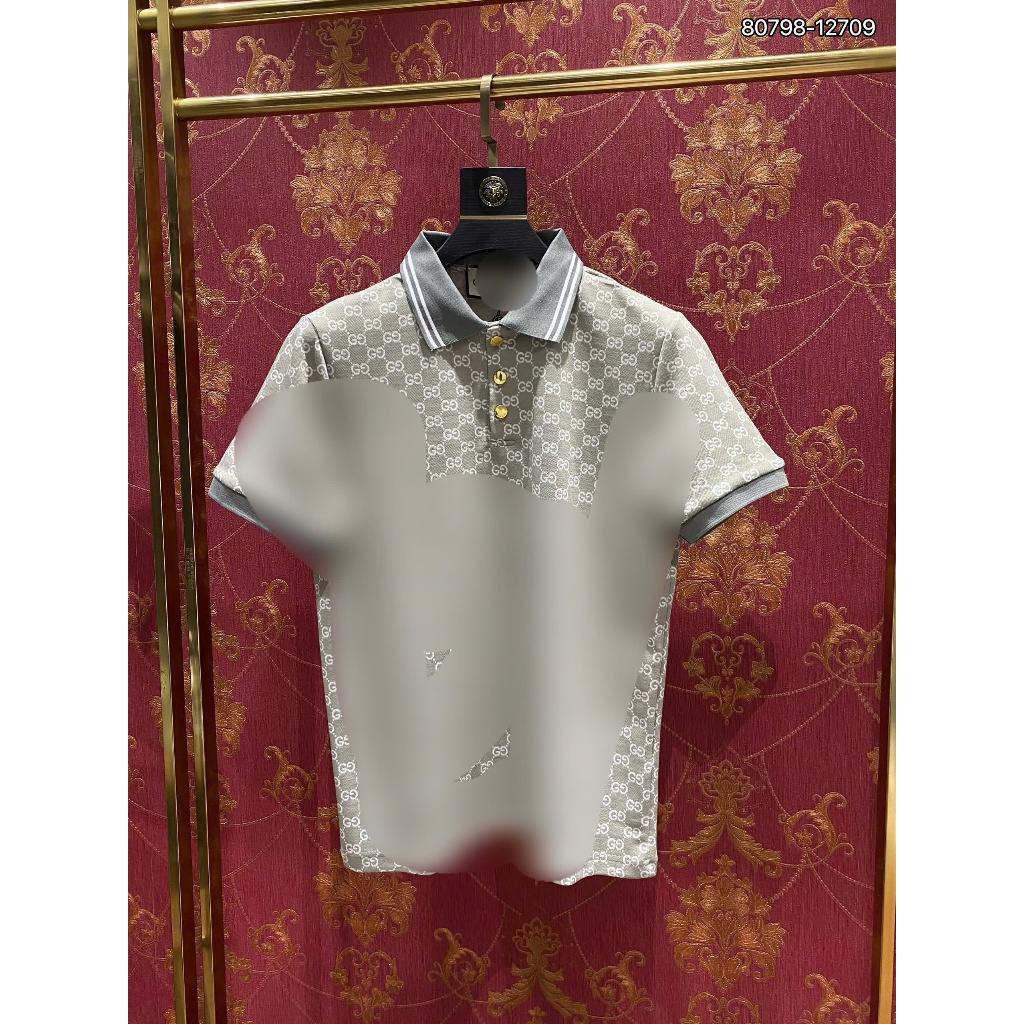 ÁO polo nam cổ tròn họa tiết tay ngắn phong cách trẻ trung chuẩn from