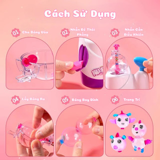 Đồ Chơi DIY Bơm Bóng Ma Thuật Tạo Hình Con Vật Dễ Thương, Sẵn Nhiều Bóng Và Phụ Khiện Cho Bé Sáng Tạo Từ 4 Tuổi