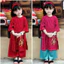 Áo dài Tết🧧 (Top áo dài bé bán chạy) Áo dài tơ lụa thêu hoa Quỳnh siêu phẩm áo dài cho bé 13-45kg