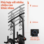 Xà đơn xà kép đa năng, Chịu tải 400kg, Chiều cao có thể điều chỉnh, thiết bị tập thể dục tại nhà, Thép dày — ảnh 4