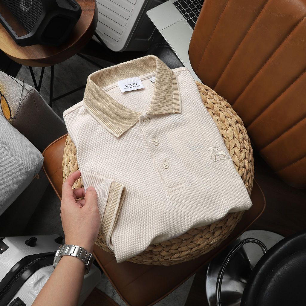 Áo Thun Polo Nam Cao Cấp Cotton Gai Bo Cổ Áo Jacquard - Luôn Tặng Hộp Đóng - GOGEN G01