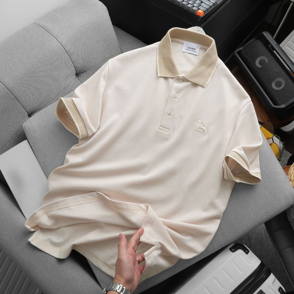 Áo Thun Polo Nam Cao Cấp Cotton Gai Bo Cổ Áo Jacquard - Luôn Tặng Hộp Đóng - GOGEN G01