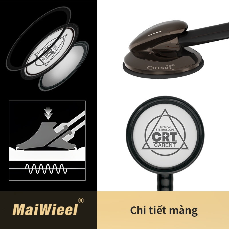 Thương Hiệu MaiWieel Ống Nghe Tim Mạch Chuyên Nghiệp 1 Đầu Siêu Nhạy Âm Siêu Nhẹ Cho Bác Sĩ Y Tá