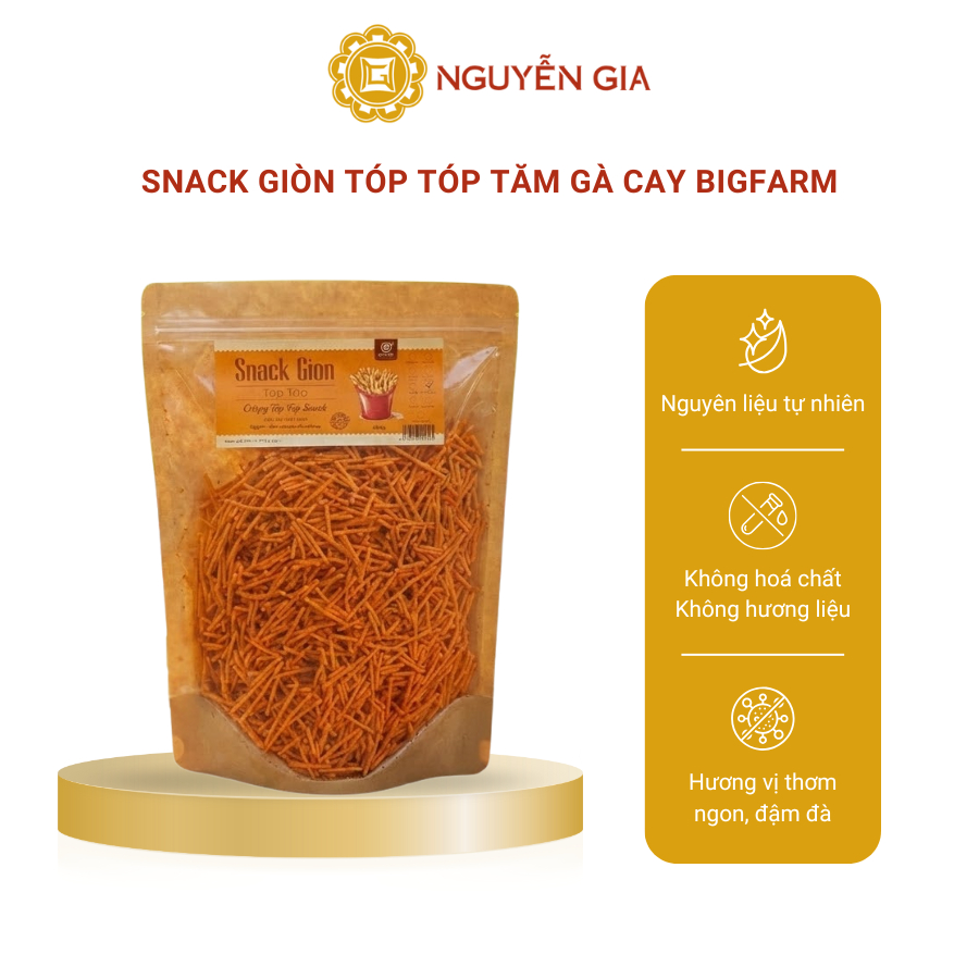 Snack Giòn Tóp Tóp Tăm Gà Cay Bigfarm 400g/300g/200g