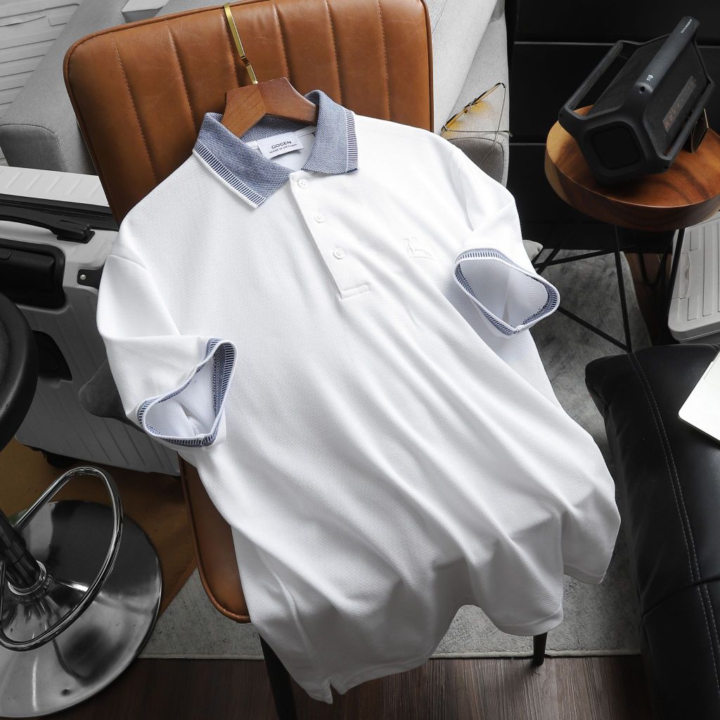 Áo Thun Polo Nam Cao Cấp Cotton Gai Bo Cổ Áo Jacquard - Luôn Tặng Hộp Đóng - GOGEN G01