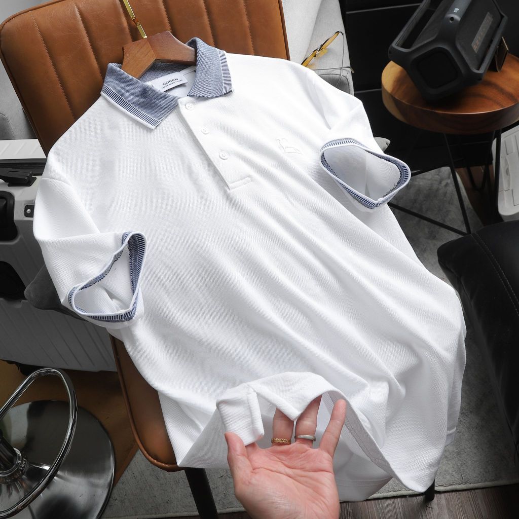 Áo Thun Polo Nam Cao Cấp Cotton Gai Bo Cổ Áo Jacquard - Luôn Tặng Hộp Đóng - GOGEN G01