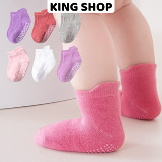 Combo 6 Đôi Tất Cotton Cho Bé Chống Hằn Màu Xinh, Vớ Trẻ Em Mềm Thoáng Chống Trượt King Shop T-4872