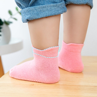 Combo 6 Đôi Tất Cotton Cho Bé Chống Hằn Màu Xinh, Vớ Trẻ Em Mềm Thoáng Chống Trượt King Shop T-4872